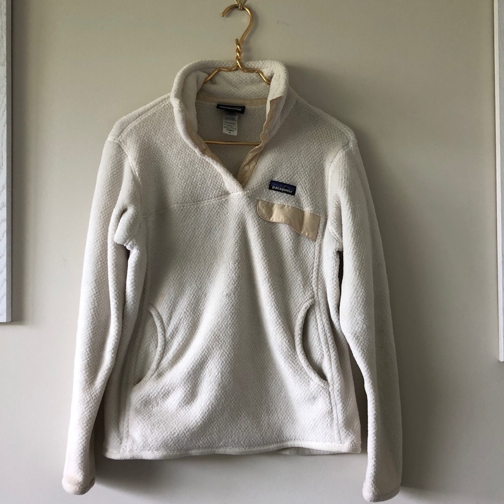 Patagonia White Fleece Jacket - Picture 1 of 5